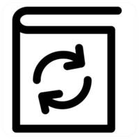Update Book and edit in black color vector