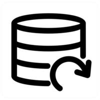 Server Update and technology icon concept in black color vector
