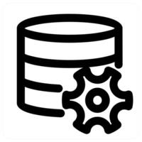 Server Maintenance and optimization icon concept in black color vector