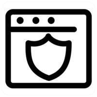 Webpage Security icon concept in black color vector