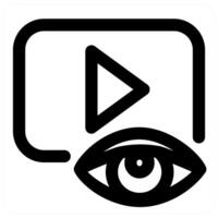 View and screen in black color vector