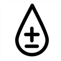 Positive Negative and blood in black color vector