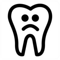 Bad Tooth and tootache in black color vector