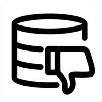 Server Dislike icon concept in black color vector