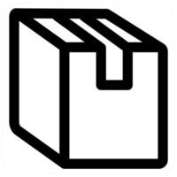 Parcel and delivery icon in black color vector