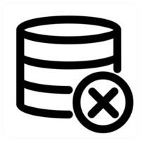 Remove Server icon concept in black color vector