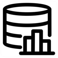 Server Statistics and statistics icon concept in black color vector