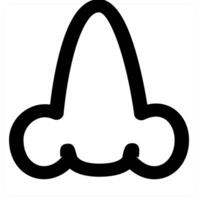 Nose and smell in black color vector
