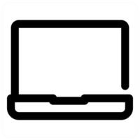 Laptop and device in black color vector