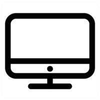 Computer and device in black color vector
