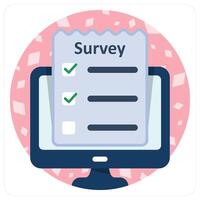 Online Survey icon concept vector
