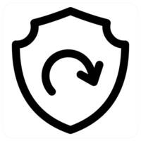 Update Security and refresh icon concept in black color vector