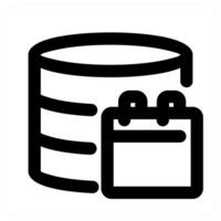 Server Calendar icon concept in black color vector