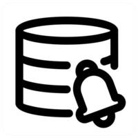 Server Notification icon concept in black color vector