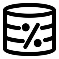 Server Discount icon concept in black color vector