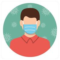 Sick Person icon concept vector