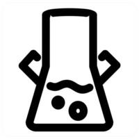 Flask and science icon concept in black color vector
