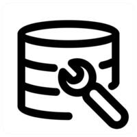 Server Maintenance and maintenance icon concept in black color vector