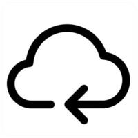 Cloud and sky icon concept in black color vector