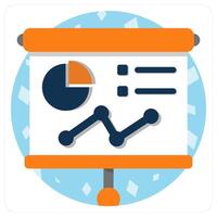 Board Presentation and presentation icon concept vector