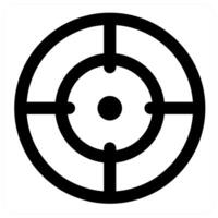 Focus and aim in black color vector
