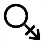 Gender and equality icon in black color vector