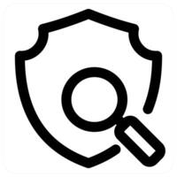 Security Shield icon concept in black color vector