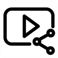 Share and content in black color vector