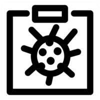 Virus and infection in black color vector