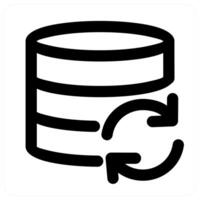 Server Update and refresh icon concept in black color vector