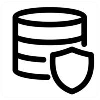 Server Protection and safety icon concept in black color vector