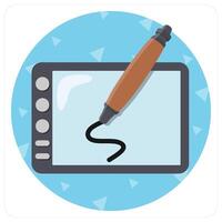 Graphic Tablet icon concept vector