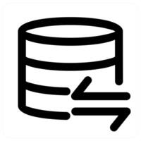 Server Sync and data icon concept in black color vector