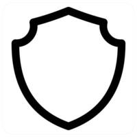 Security Shield and protection in black color vector