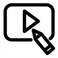 Edit and in black color vector