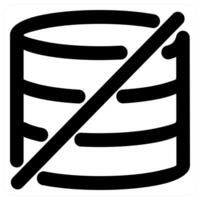 Server Prohibited and blocked icon concept in black color vector