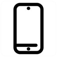 Mobile icon concept in black color vector