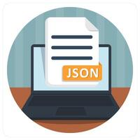 JSON File icon concept vector