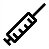Injection and medical in black color vector