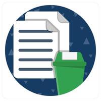 Delete File icon concept vector