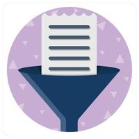 Document Filter icon concept vector