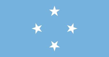 Official state Flag of the Micronesia. Civil flag of the Federated States of Micronesia. Oceania. illustration. vector
