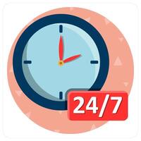24x7 service and service vector