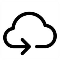 Cloud and sky icon in black color vector