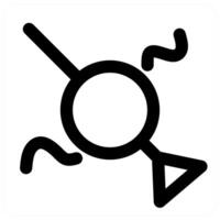 Gender and identity icon in black color vector