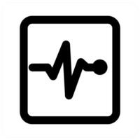 Heart Beat and pulse concept icon in black color vector