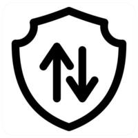 Sync Security icon concept in black color vector
