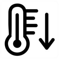 Cold Temperature and freezing in black color vector