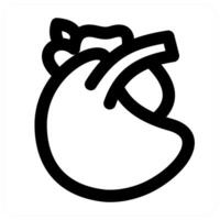 Heart and pulse in black color vector