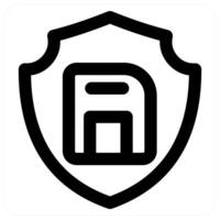Data Security icon concept in black color vector